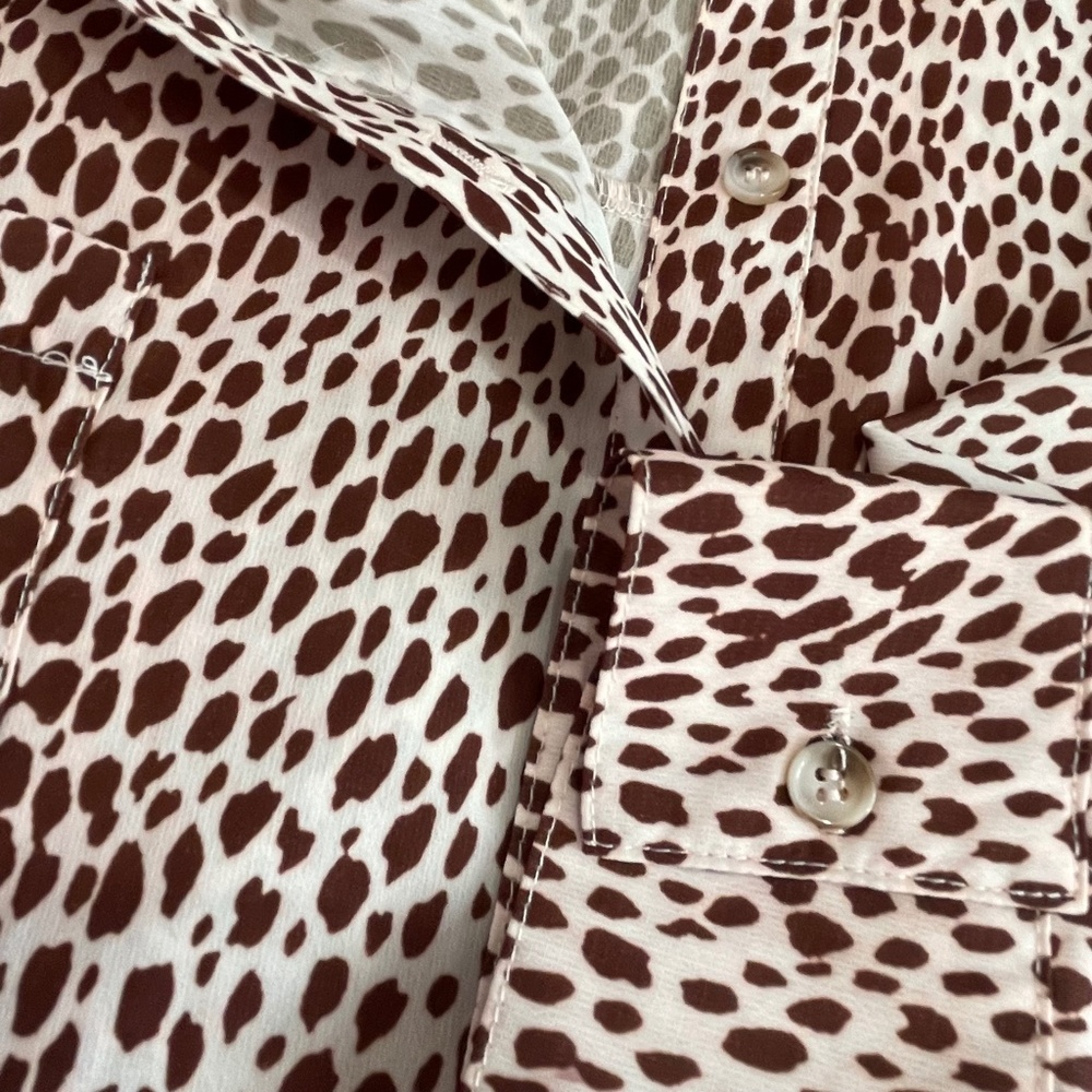 Printed Women's Long Sleeve Oversized Button Up